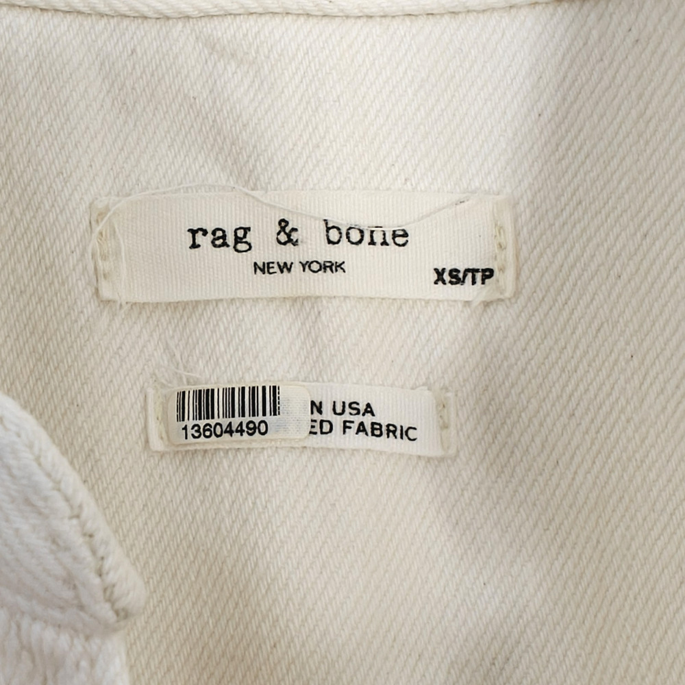 Rag & Bone Denim All In One Shirt Dress Size XS Off White Cotton Button Up READ - Picture 3 of 11